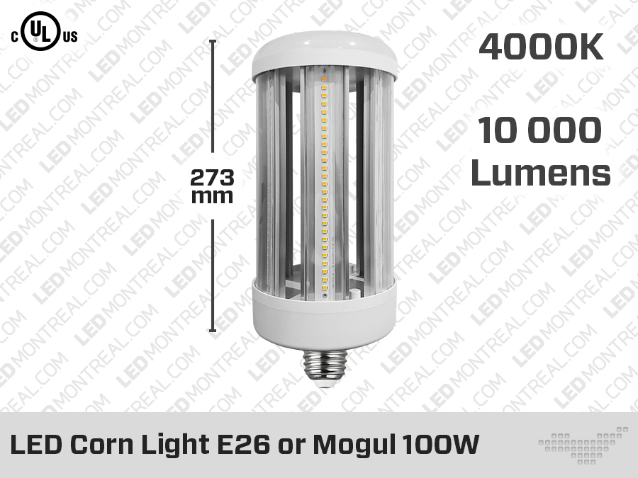 Ampoule LED Corn Light E26 ou Mogul 100W - Non Dimmable - PLYC7124