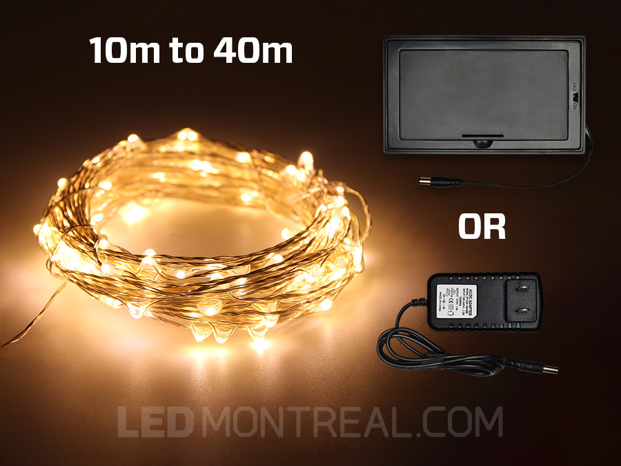 Guirlande de lumière LED féérique 10m à 40m - LED Montréal