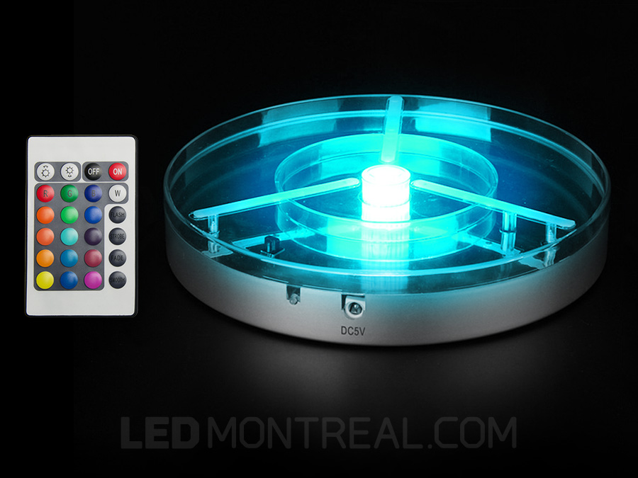 Base Lumineuse LED RGB 8 Pouces - LED Montréal