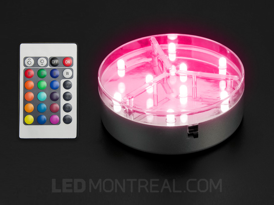 Base Lumineuse LED RGB 4 Pouces - LED Montréal