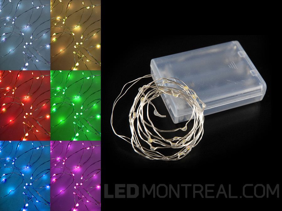 Guirlande de lumière LED féérique à batterie - LED Montréal