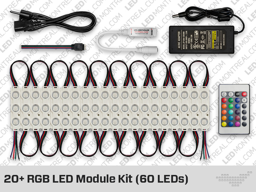 Kit de 20 Modules LED RGB (60 LEDs) - LED Montréal