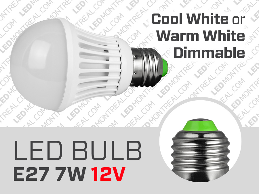 Ampoule LED 12V E27 7W Dimmable - LED Montréal