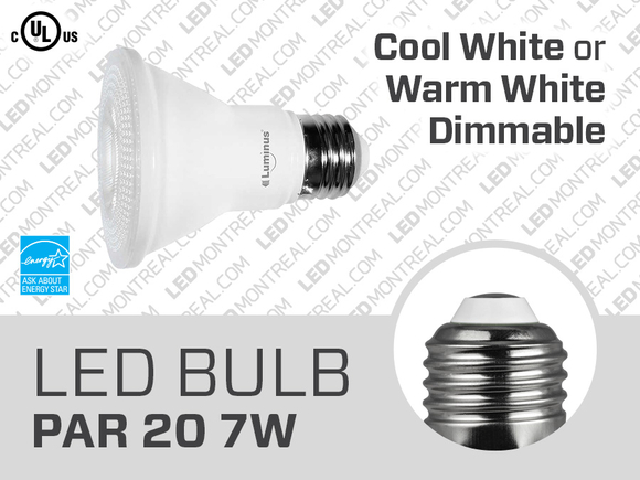 7W PAR20 Dimmable SMD LED Light Bulb