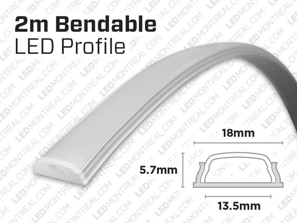 2m Bendable Thin Aluminum LED Profile for LED Strips