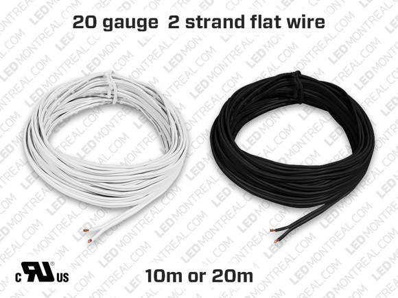 Single Color 2 Strand Wire for LED Strips 20 Gauge (10 meters)