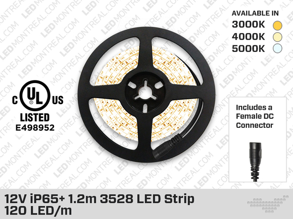 12V iP65+ 1.2 Meter 3528 LED Strip 60 LED/m (strip only)