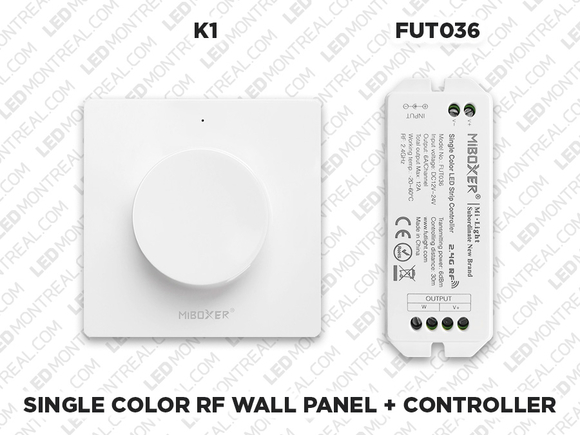 1 Zone RF Rotary Wall Remote for Single Color (FUT087)