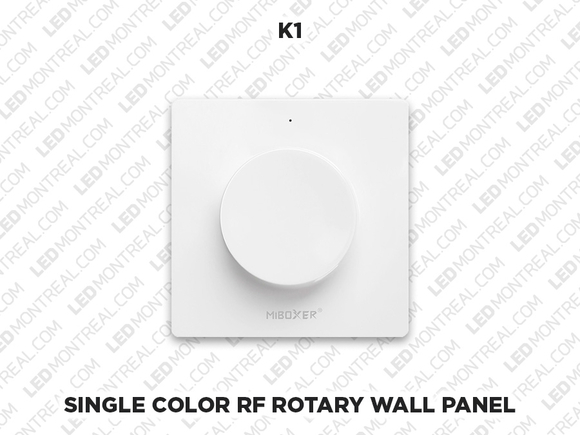 Télécommande Murale Rotative RF 1 Zones pour Rubans LED Couleur Unique (FUT087)