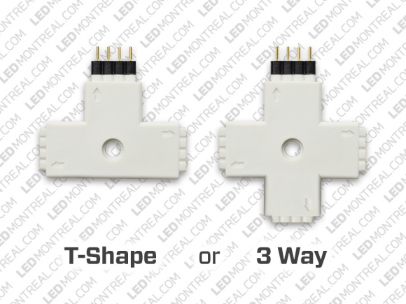 T Shape 4-Pin Connector 5050 RGB Strips