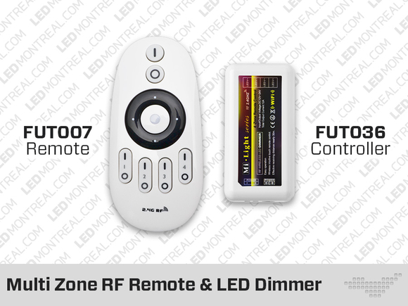 Télécommande et Contrôleur RF Multi Zone pour Rubans LED RGB