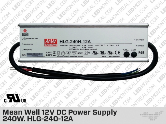 Mean Well Outdoor 12V DC Power Supply 132W 11A (CLG-150-12A)