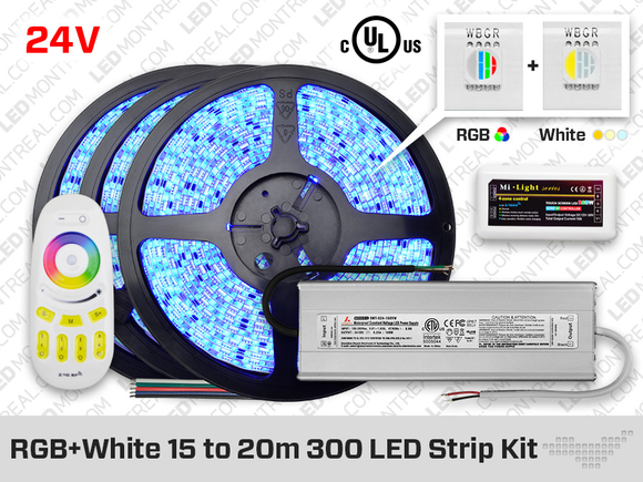 24V Kit Multi Zone RF, Rubans 300 LED RGBW