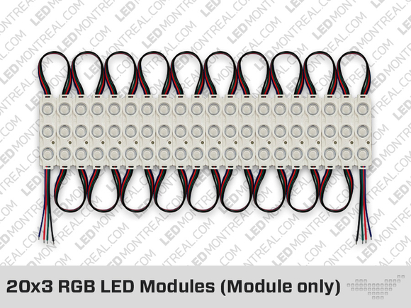 Set of 20+ ip65 5050 RGB LED Modules ( 0.72W per Module )