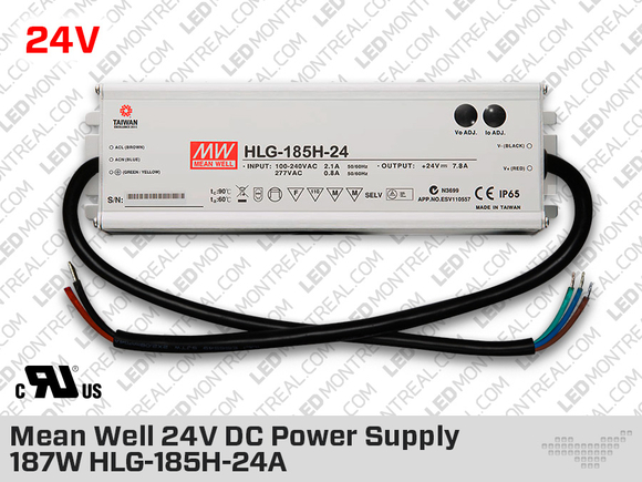 Mean Well Outdoor 24V DC Power Supply 150W 6.3A (CLG-150-24A)