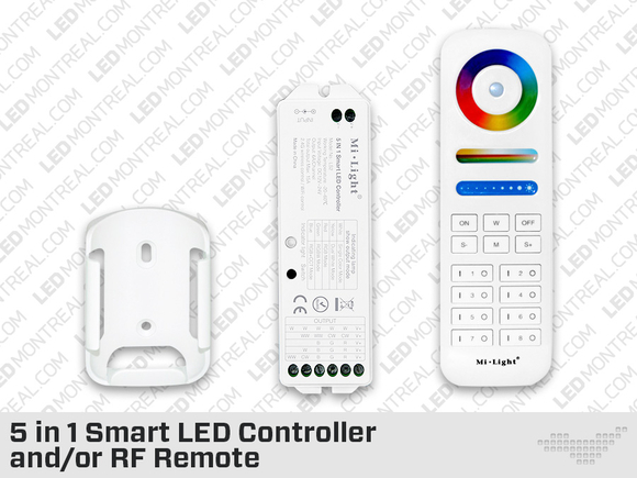 Télécommande et Contrôleur RF Multi Zone pour Rubans et Ampoules LED RGB+W
