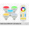 Kit RF Multi Zone d’Ampoules LED GU10 RGB+W