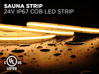 Ruban LED COB 10mm iP67 Pour Sauna 24V Blanc – 5m
