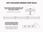 Ruban LED COB 10mm iP20 24V Blanc – 5m