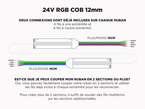 Ruban LED COB 12mm iP20 24V RGB - 5m