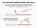 24V 5m iP67 10mm COB LED Strip for Sauna