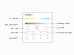 Wall Mounted RF Multi Zone Panel and-or Controller for CCT Adjustable LED Strip