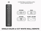 4 Zone RF Remote Single Color or CCT Adjustable White (C1)