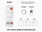 E2-RF 2 in 1 RF LED Controller (Single Color and CCT Adjustable White) 1 to 8 Zones Self repeating