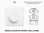 1 Zone RF Rotating Wall Remote for Single Color LED Strip (K1)