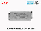 Transfo 24V DC à branchement direct pour LED