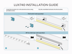 4 feet interior and exterior aluminum U shape profile for LED Strip (LUX740)