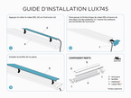 Profilé d’aluminium en U encastrable de 10 pieds pour ruban LED (LUX745)