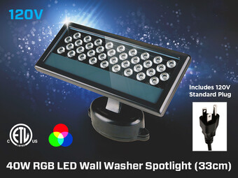 40W 20° RGB LED Wall Washer Spotlight (33cm)