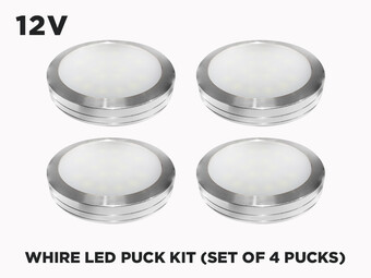 White LED Pucks Kit for Under Cabinet (set of 4 Pucks)