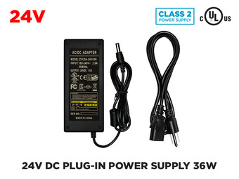24V 1.5A (36W) Power Supply for LED Strips