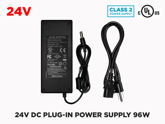 24V 4A (96W) Power supply for LED Strips (Class 2)