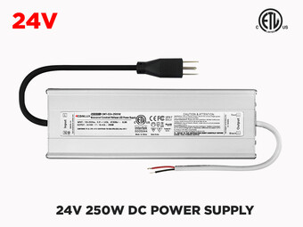24V DC iP67 Outdoor LED Driver 250W