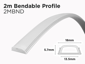 2m Thin Bendable Aluminum Profile for LED Strips