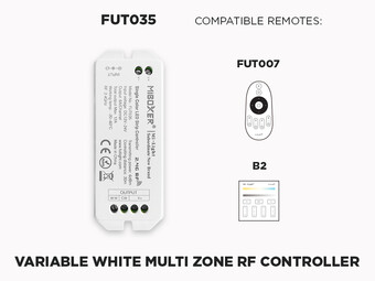1 to 4 Zones Self repeating RF CCT Variable White LED Controller - FUT035 (Upgraded)