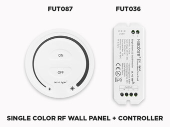 1 Zone RF Wall Remote and Controller Kit for Single Color LED Strip