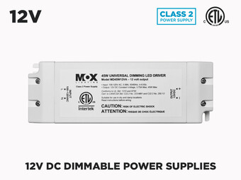 MOX 12V Universal Dimmable LED Driver - 24W, 45W or 60W