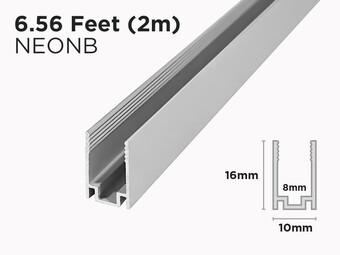 Profilé en Aluminium de 2m pour Neon Flex 8mm