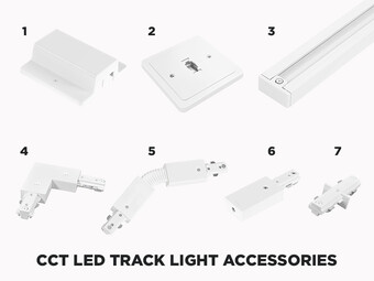 Accessories fo Modular CCT LED Track Light Fixture