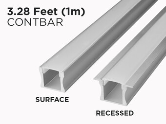 Continuous Lighting Aluminum Profile for LED 1m