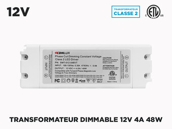 Transformateurs Dimmable Universel 12V 48W (Classe 2)