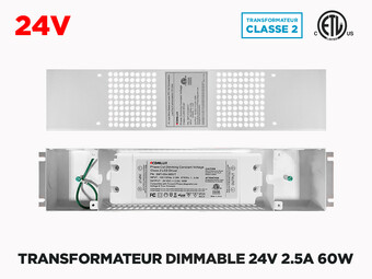 Transfo Dimmable Universel 24V 60W (Classe 2)