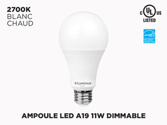 Ampoule LED E26 Dimmable 11W (A19) - PLYC1712