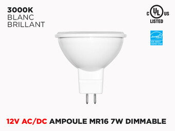 Ampoule LED 12V AC/DC MR16 Compacte 7W