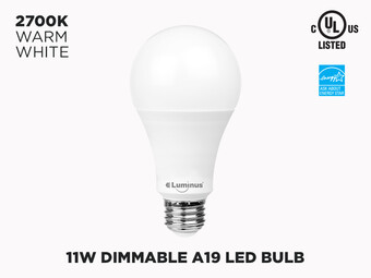 A19 11W Dimmable E26 LED Light Bulb - PLYC1712