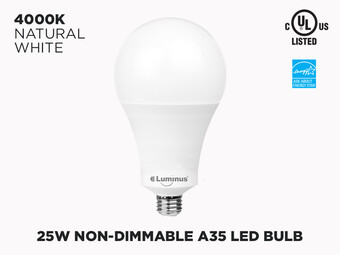 A35 25W E26 LED Light Bulb - Non Dimmable - PLYC1484